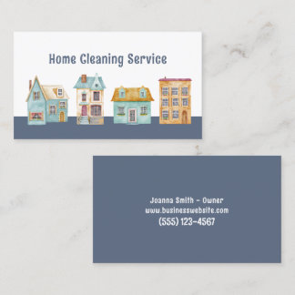 Moderne schoonmaakservice voor het huis visitekaartje