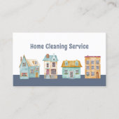 Moderne schoonmaakservice voor het huis visitekaartje (Voorkant)