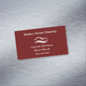 Moderne schoonmaakservice voor lokale kantoren magnetisch visitekaartje (Voorbeeld)