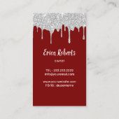 Moderne schoonmaakservice Zilveren druppels Huisho Visitekaartje (Achterkant)