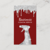 Moderne schoonmaakservice Zilveren druppels Huisho Visitekaartje (Voorkant)