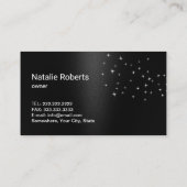 Moderne schoonmaakservice Zilveren Spray Zwart Visitekaartje (Achterkant)