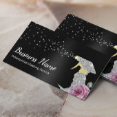 Moderne schoonmaakservice Zilveren Spray Zwart Visitekaartje