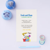 Moderne Schoonmaember Huishoudelijke Dienst Flyer (Enkel)