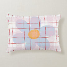 Moderne Schotse patroon Blauwe bloem Trendy
