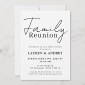 Moderne Schrift Familie Samenkomst Feest Kaart (Voorkant)