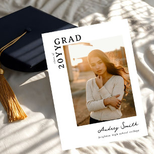 Moderne Schrift Graduate 2 Foto Afstuderen Kaart