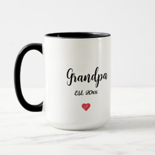 Moderne Schrift Oma Jaar Est Hart 2 Getint Mok