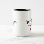 Moderne Schrift Oma Jaar Est Hart 2 Getint Mok (Midden)