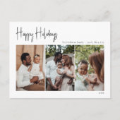 Moderne Schrift Prettige Feestdagen Drie-foto's (Voorkant)