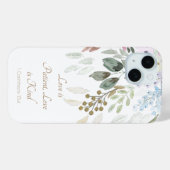 Moderne Schrift Waterverf Bloemen Wit Case-Mate iPhone Case (Achterkant (horizontaal))
