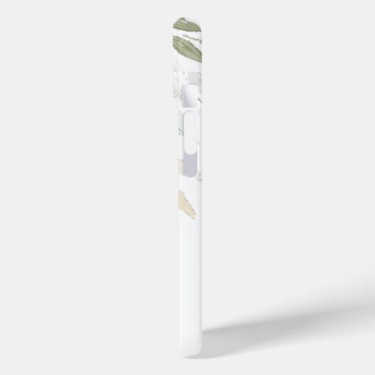 Moderne Schrift Waterverf Bloemen Wit Case-Mate iPhone Case (Achterkant / Links)