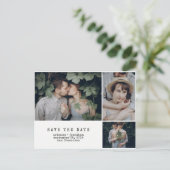 moderne schrijfmachine | 3 Foto Sla de datum op Aankondigingskaart (Staand voorkant)