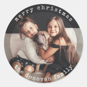 Moderne schrijfmachine   Foto van Black and White  Ronde Sticker