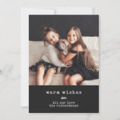 Moderne schrijfmachine | Holiday Foto van Black Gi Feestdagenkaart (Voorkant)