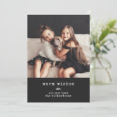 Moderne schrijfmachine | Holiday Foto van Black Gi Feestdagenkaart (Staand voorkant)