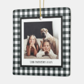 Moderne schrijfmachine | Twee foto's op Black Ging Keramisch Ornament (Links)