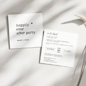 Moderne Schrijfmachine Uit Elopement Trouwreceptie Kaart