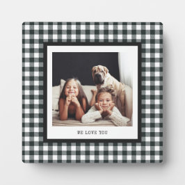 Moderne schrijfmachine | Uw foto op Black Gingham Fotoplaat