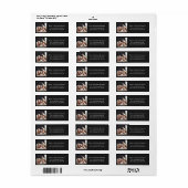 Moderne schrijfmachine | Zwart met foto Etiket (Full Sheet)