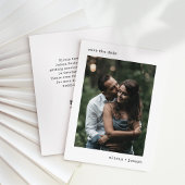 moderne schrijfmachine | Zwart-wit en QR-code Save The Date