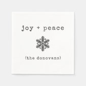 moderne schrijfmachine | Zwarte en witte kerst Servet (Voorkant)