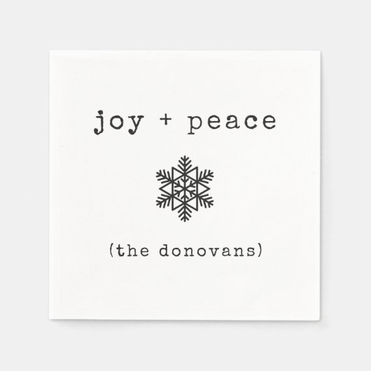 moderne schrijfmachine | Zwarte en witte kerst Servet (Voorkant)