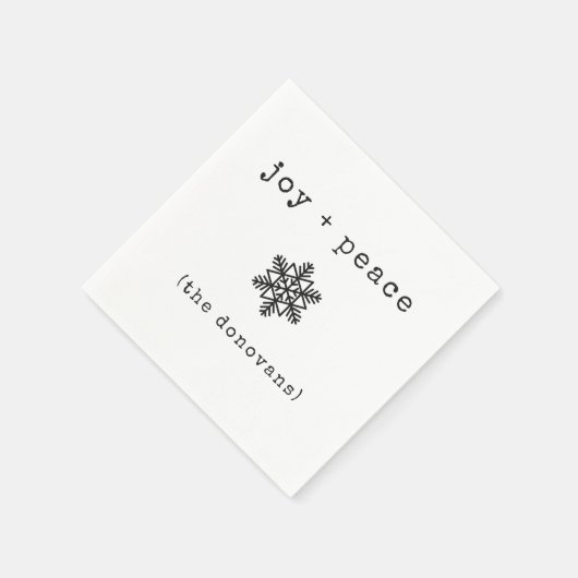 moderne schrijfmachine | Zwarte en witte kerst Servet (Hoek)