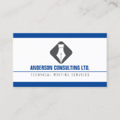 Moderne schrijver voor technisch schrijven visitekaartje (Voorkant)