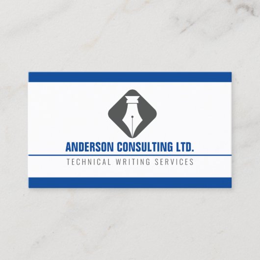 Moderne schrijver voor technisch schrijven visitekaartje (Voorkant)