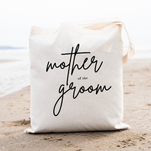 Moderne Schript Moeder van de Bruidegom Boodschapp Tote Bag