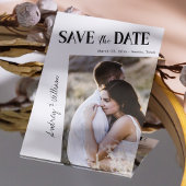 Moderne schuine foto Save the Date Kaart Minimalis