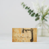 Moderne schuur hout wit madeliefje bloemist visitekaartje (Staand voorkant)