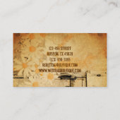 Moderne schuur hout wit madeliefje bloemist visitekaartje (Achterkant)