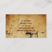 Moderne schuur hout wit madeliefje bloemist visitekaartje (Achterkant)