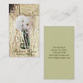Moderne schuur hout wit madeliefje bloemist visitekaartje (Voorkant / Achterkant)