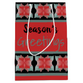 Moderne schuur rood met zwart medium cadeauzakje (Voorkant)