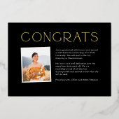 Moderne Scrapbook Graduation Party Folie Uitnodiging (Achterkant)