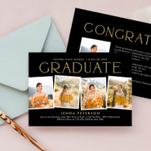 Moderne Scrapbook Graduation Party Uitnodiging