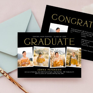 Moderne Scrapbook Graduation Party Uitnodiging