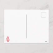 Moderne Scribble Illustratie Doodle Rood en Wit Feestdagenkaart (Achterkant)