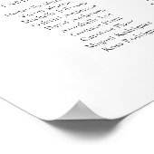 Moderne Script 13 Tafels Welkom Zitplaatsenkaart Poster (Hoek)