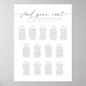 Moderne Script 13 Tafels Welkom Zitplaatsenkaart Poster (Voorkant)