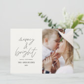 Moderne script 1 fotogeniek en helder kerstfeest (Staand voorkant)