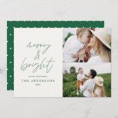 Moderne script 1 fotogeniek en helder kerstfeest (Voorkant / Achterkant)