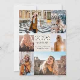 Moderne Script 2026 Afstudeerfeest Kaart