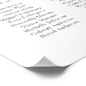 Moderne Script 20 Tafels Welkom Zitplaatsenkaart Poster (Hoek)