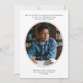 Moderne Script 20xx Afstudeerfoto Aankondiging (Achterkant)