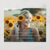 Moderne Script 2 Foto Afstudeerfeest Uitnodiging (Achterkant)