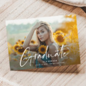 Moderne Script 2 Foto Afstuderen Aankondiging